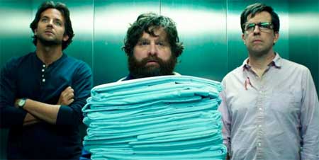 Bradley Cooper, Zach Galifianakis, Ed Helms in THE HANGOVER PART III
